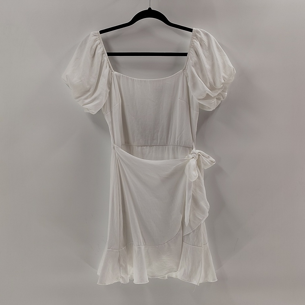 Trixxi Mini Summer Wrap Dress Small White Side Tie